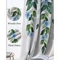 thumbnail image 3 of Blue Floral Spring Blackout Curtains for Bedroom Living Room Darkening Curtains 54 Inch Long Summer Pastoral Botanical Watercolor Short Curtain for Small Window Treatment Grommet Drapes 42"x54"x2, 3 of 9