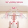 thumbnail image 3 of Wisairt Colorful Lighting Baby Balance Bike, No Pedal 4 Quiet Wheels & Soft Seat, Toys for 1 Year Old Boy Girls Gifts, Pink, 3 of 8