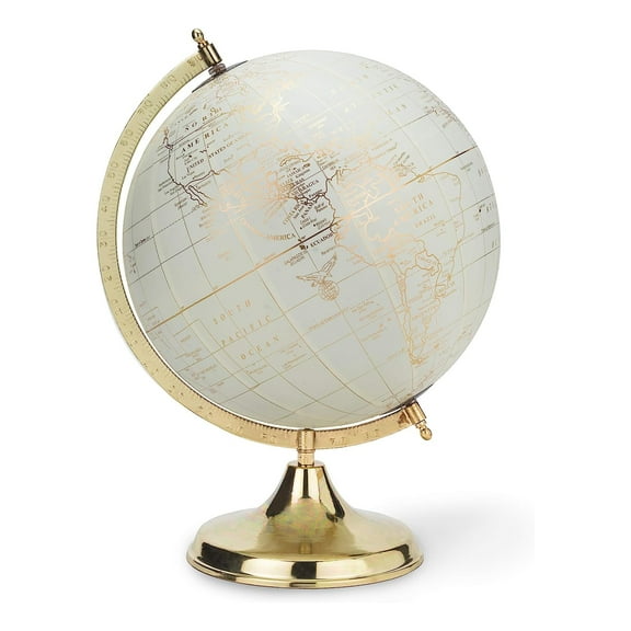 Abbott Collection 57-LATITUDE-02-LG Large Globe on Stand, Ivory