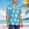 thumbnail image 5 of Haiem Cute Healthy Teeth Printed Hawaiian Shirt for Men - Men’s Casual Beach Summer Shirts - Stretch Fabric with Modern Fit-3X-Large, 5 of 9