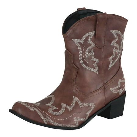 GHSOHS Cowboy Boots for Women Knee High Boots Black Leather Boots Black Boots Knee High Boots Mid Calf The Western Cowboy Boots for Women Low Heel Rain Boots Dress Shoes Waterproof Boots Size 43