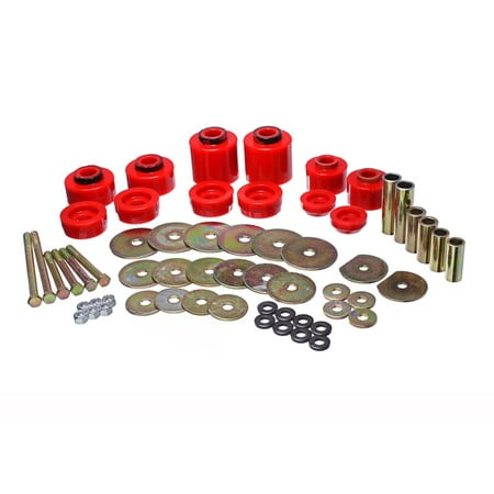 - Energy Suspension 80-96 Ford F-150/250/350 Red Body Mount Set Includes Hardware