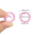 thumbnail image 2 of Uxcell 20mm Metal Spring O Rings Zinc Alloy Snap Clip Round Trigger Keyrings Buckle Light Pink 12 Pcs, 2 of 5