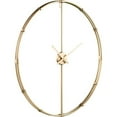 thumbnail image 4 of SEI Furniture Duzen 33" Round Large Metal Wall Clock in Gold, 4 of 8