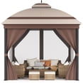 thumbnail image 2 of Acekid Outdoor Gazebo Gazebo Canopy With Double Roof Netting And Curtains Steel Frame Pavilion Garden Tent For Patio Backyard Deck And Lawns 12x12, 2 of 7