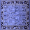 thumbnail image 1 of Ahgly Company Indoor Square Oriental Blue Industrial Area Rugs, 6' Square, 1 of 4