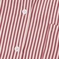 thumbnail image 4 of Jzuxvd Wrinkle Free Women's Button Down Shirts Striped Long Sleeve Collared Blouses Tops with Pocket Red S, 4 of 8