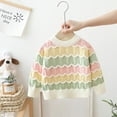 thumbnail image 2 of SGMVNU Sweaters for Boys Girls - Cute Rainbow Stripe Pullover Sweater Coat, Warm Outfit for Little Boys & Girls in Autumn Winter, Kids Knitwear Fall Outfits(Size 4-5 Years,Green), 2 of 7