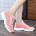 thumbnail image 6 of CAICJ98 Womens Sneakers Fashion Casual Shoes Lightweight Walking Shoes Comfortable Mesh Breathable Lace Up Tennis Shoes for Women Pink,5.5, 6 of 6