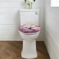 thumbnail image 2 of ZIATUBLE Hummingbird Toilet Lid Seat Cover Cherry Blossom Soft Flannel Elongated Toilet Lid Cover for Home with Elastic Band Toilet Seat Cover Protector Universal Home Accessories, 2 of 6