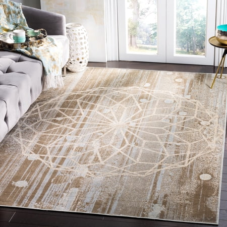 SAFAVIEH Constellation Vintage Delmar Geometric Area Rug, Beige/Multi, 5'3" x 7'6"