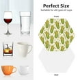 thumbnail image 5 of Leather Coasters with Heat-resistant for Drinks, Cute Corn Bean -标题2 Hexagon, 5 of 5