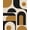 Ivory, Pattern 6, variant on ODIKA 8'x10' Washable Area Rug Black Gold Geometric Design Elegant Abstract Art Inspired for Living Room, Under Sectional, Family , Durable, Non-Slip