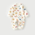thumbnail image 2 of Newborn Baby Boy Fall Outfit Romper Embroidery Long Sleeve Jumpsuit Bodysuit Infant Winter Clothes, 2 of 6