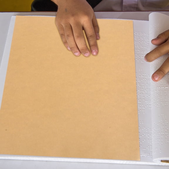 ETHZZLE 30Pcs Light Brown Braille Practice Paper for Office Education and Daily Writing