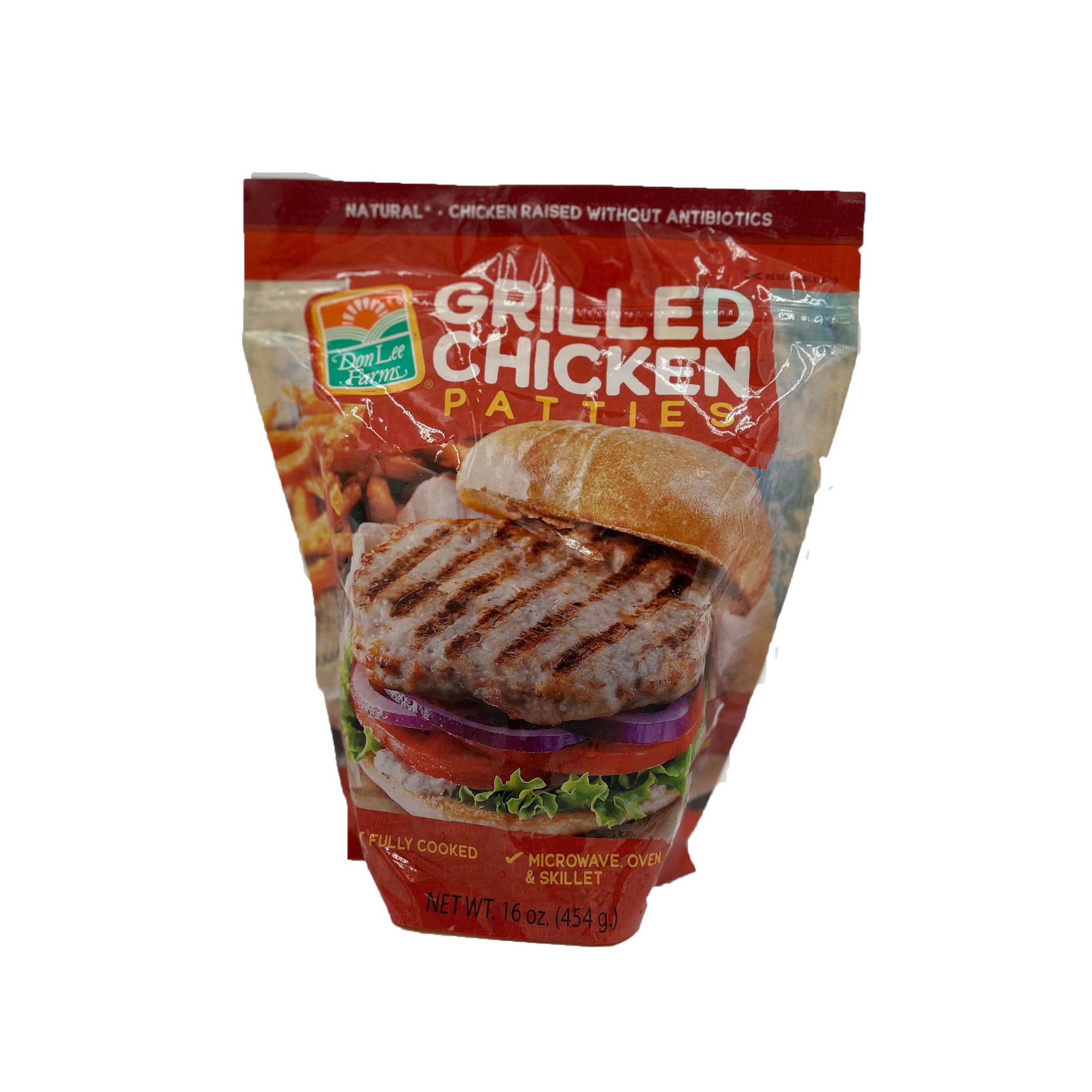 Don Lee Farms Fully Cooked Grilled Chicken Patties, 16 oz, 6 Count