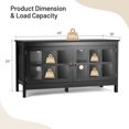 thumbnail image 3 of Gymax TV Stand with 2 Doors for TVs up to 50", Black, 3 of 10