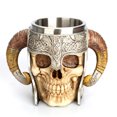 thumbnail image 2 of Taza de acero inoxidable 3D para beber, taza de calavera de resina, tazas de té de cerveza, Bar, artículos para beber, 2 of 3