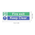 thumbnail image 2 of Masteelf 5pcs Fire Exit Keep Clear Stickers High Adhesive Do Not Block Security Sticker Safety Door Signs For Public Places Easy To Apply Emergency Exit Label, 2 of 8