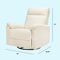 thumbnail image 5 of daVinci Suzy Electronic Swivel Recliner, Vanilla, 5 of 5