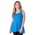 thumbnail image 6 of Womens Scoop Neck Flared Tank Top, 6 of 10