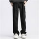 thumbnail image 5 of Pantalones de trabajo de longitud completa para hombre, de color liso, con bolsillos, de pierna recta, 5 of 7