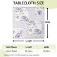 thumbnail image 2 of Pioneer Flower Floral Print Pattern Square Fitted Tablecloth with Elastic Edge,Square Table Cover,Washable Elastic Table Cover for Home Kitchen Party Decor 34"x34", 2 of 6