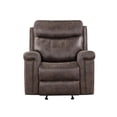 thumbnail image 3 of New Classic Furniture Quade Polyester Fabric Glider Recliner in Mocha, 3 of 9