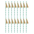 thumbnail image 1 of 50Pcs Creative Drinking Straws Christmas Tree Honeycomb Straws Party Favors, 1 of 8