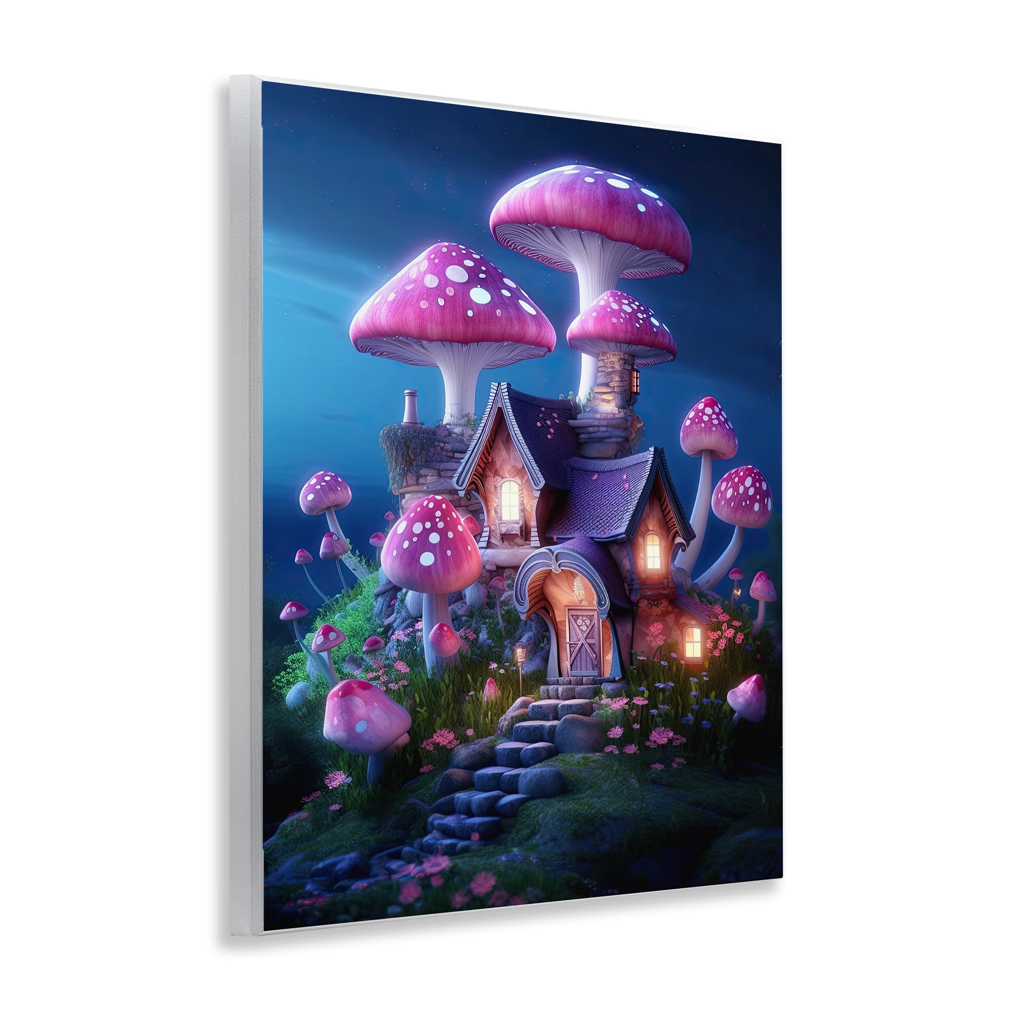 Stupell Industries Mystical Forest Cottage Town & City Painting Unframed Art Print Wall Art, 11 x 14