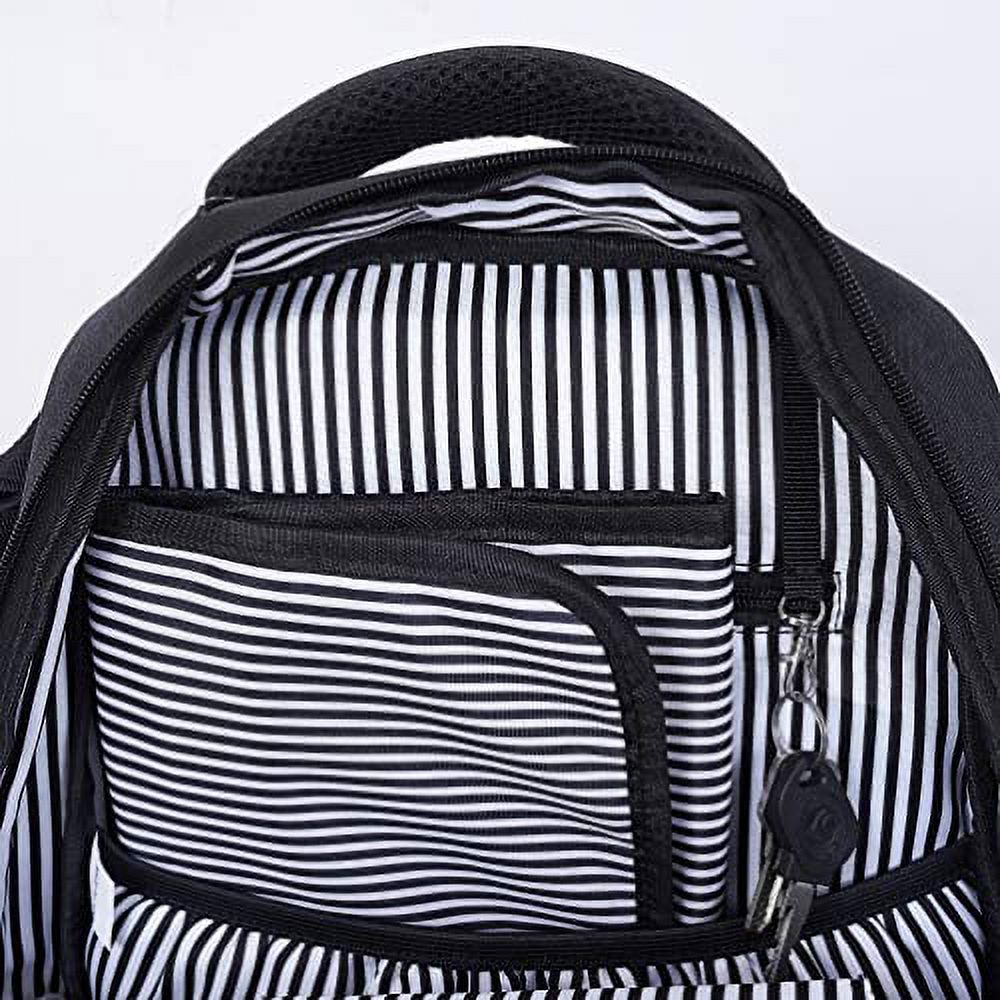 Waterproof Baby Diaper Bag with Changing Mat, Pockets, and Stroller Straps, Black - image 5 of 9