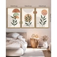 thumbnail image 6 of SHENIFY large 24x36in3pcs Natural Framed Boho Wall Art Sage Plant Botanical Bohemain Wall Printing Abstract Canvas Prints with Leaf & Sun Lines, 6 of 6