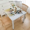 thumbnail image 2 of Fitted Tablecloth, Country Print Polyester Table Cloth, Romantic Yellow Flowers, for Dining Banquet Use, Multicolor, 2 of 7