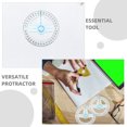 thumbnail image 3 of HIAKDOFT 6Pcs Sky Blue Plastic Circle Ruler with 360 Degree Rotating Protractor for Precise Angle Measurement, 3 of 7