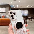 thumbnail image 4 of Compatible with Samsung Galaxy A14 5g Phone Case Women Plating Astronaut Hidden Stand Case Camera Lens Protection Soft Shockproof Electroplated Case for Samsung Galaxy A14 6.6 inch (White), 4 of 11