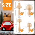 thumbnail image 2 of 10 Pieces Big Sizes Unfinished Wooden Mushroom Unpainted Wooden Mushroom for Arts and Crafts Projec, 2 of 5