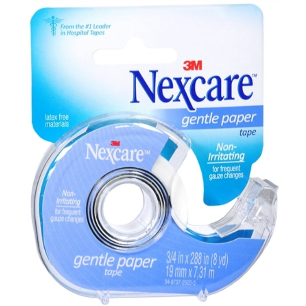 Nexcare Gentle Paper Tape 3/4 Inch X 8 Yards, 1ea (Pack of 2) Walmart