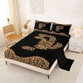 thumbnail image 2 of Erosebridal Girl Personalized Gifts Queen Sheet Sets,Cheetah Pattern Bowtie Alphabet P Bed Set For Kids 4pcs, 2 of 6