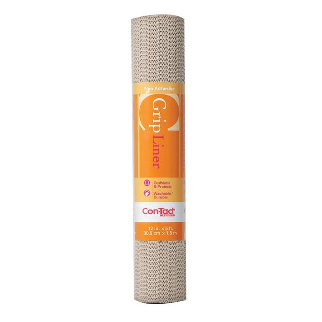Revestimiento de estantería CON-TACT Brand Grip Taupe de vinilo de 1,5 m x 30 cm (paquete de 6)