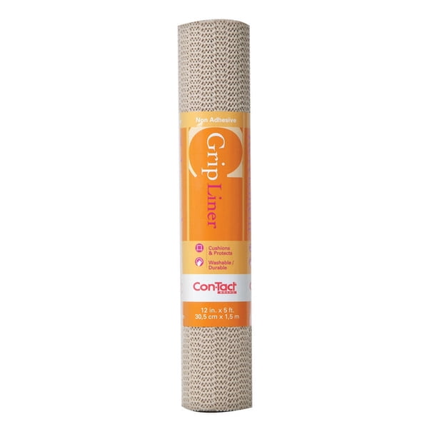 Revestimiento de estantería CON-TACT Brand Grip Taupe de vinilo de 1,5 m x 30 cm (paquete de 6)
