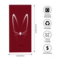 thumbnail image 6 of Stylish Red Heart Beach Towel - Whimsical Design with Playful Curved Lines Perfect for Pool Travel and Bath Use, 6 of 6