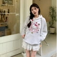 thumbnail image 2 of Foreign Trade Spring, Autumn and Winter New hello kitty Velvet Hooded Sweatshirt for Women Cute hello kitty Loose Top Trendy, 2 of 5