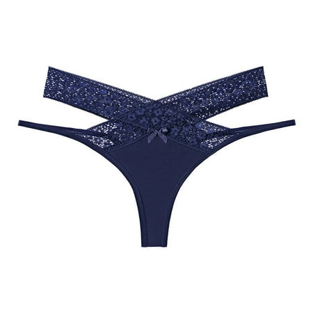 

Mortilo Women Thong Women S Bikini Panties No Show Bikini Panty Plus Size Panties Blue L