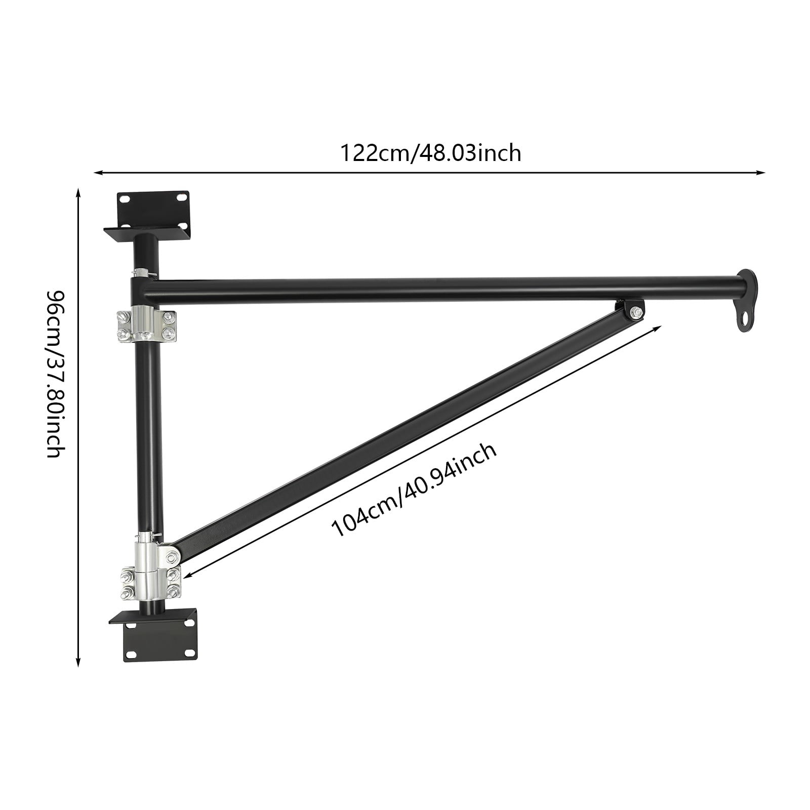 200kg/441lbs Load-bearing Wall-mounted Crane Bracket - Alloy Steel Baking Paint 180° Swivel for Industrial & Household Heavy Lifting