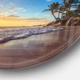 thumbnail image 3 of Designart - Art Mural Rond en Métal le Tropicale Paradis Plage Lever de Soleil Bord de Mer, 3 of 4