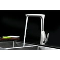 thumbnail image 3 of Timbre Series Single-Handle Standard Kitchen Faucet in Brushed Nickel, 3 of 15