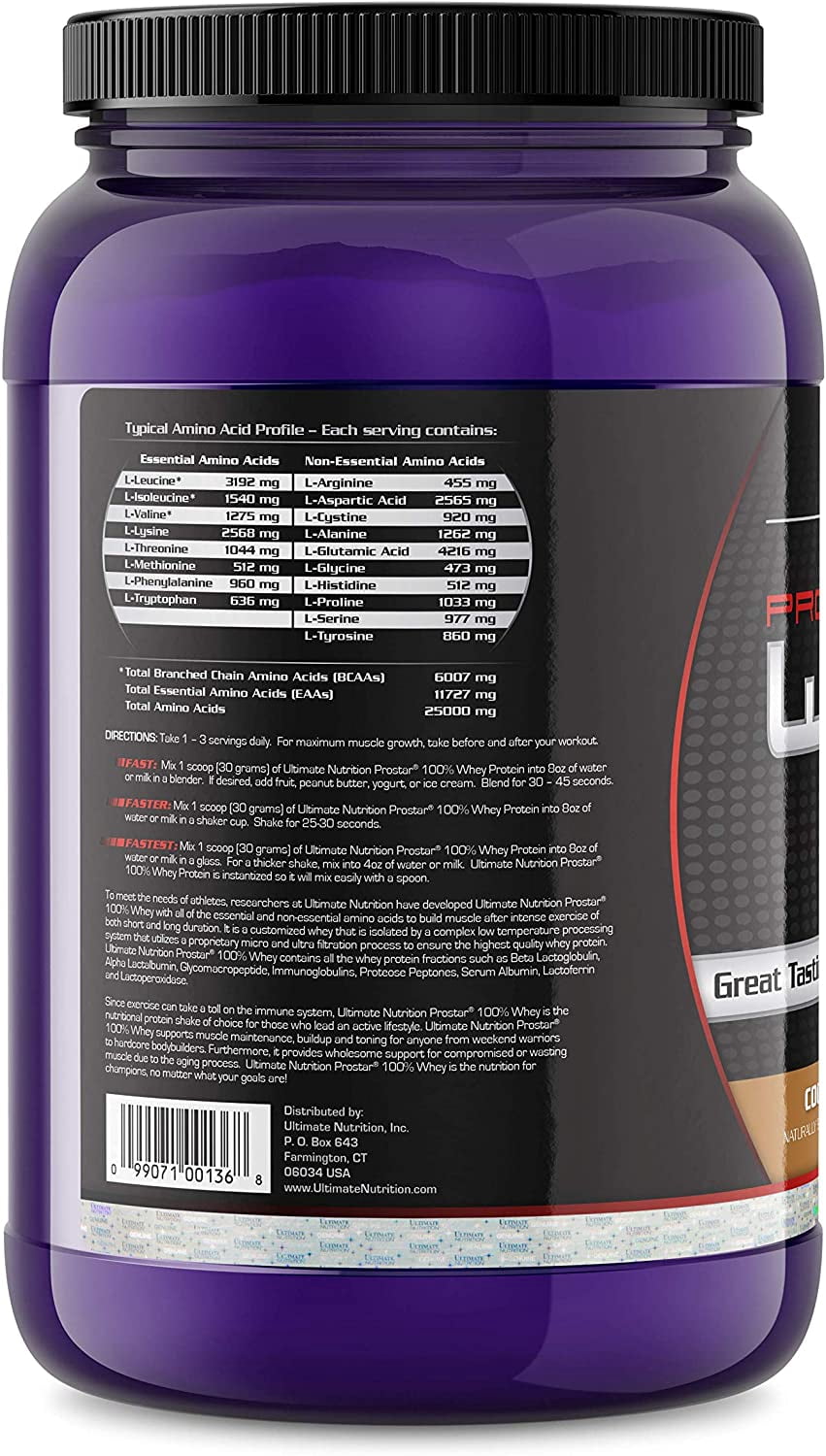 Ultimate Nutrition Prostar Whey Protein Powder, Cocoa Mocha, 2 Pounds