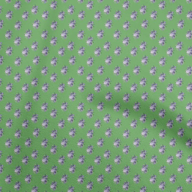 oneOone Tissu Georgette Viscose Vert Matériel de Robe Florale Tissu Imprimé Tissu au Mètre 42 Pouces de Large