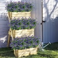 thumbnail image 3 of 8 Bundles Artificial Fake Flowers, UV Resistant Faux Flowers Arrangement, Fake Plants Greenery Shrubs for Indoor Outdoors, Home Garden Patio, Porch, Hanging Planter, Window Box Farmhouse (Purple), 3 of 14