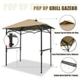 thumbnail image 7 of EAGLE PEAK Pop Up 8' x 5' Grill Gazebo, Instant Outdoor BBQ Canopy, Beige, 7 of 7
